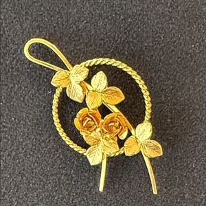 Bond Boyd Sterling Elegant Gold Floral brooch